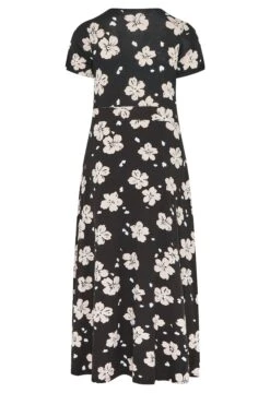 YOURS Curve Black Floral Print V-Neck Midaxi Dress 11 YOURS Curve Black Floral Print V-Neck Midaxi Dress -Saga Dresses Shop 0003edf0 35e8 43 302228 Y