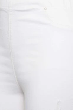 YOURS Curve White Stretch Extreme Ripped JENNY Jeggings -Saga Dresses Shop 002d0c4b 7443 45 143284 Z