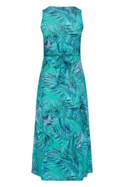 YOURS LONDON Curve Blue Tropical Print Knot Front Maxi Dress -Saga Dresses Shop 005d20a6 45a7 4a 161331 Y