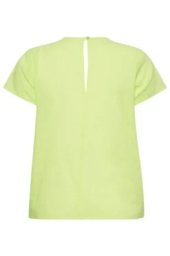 YOURS PETITE Curve Lime Green Broderie Anglaise Short Sleeve Top -Saga Dresses Shop 015d355b a0b9 4a 174454 Y