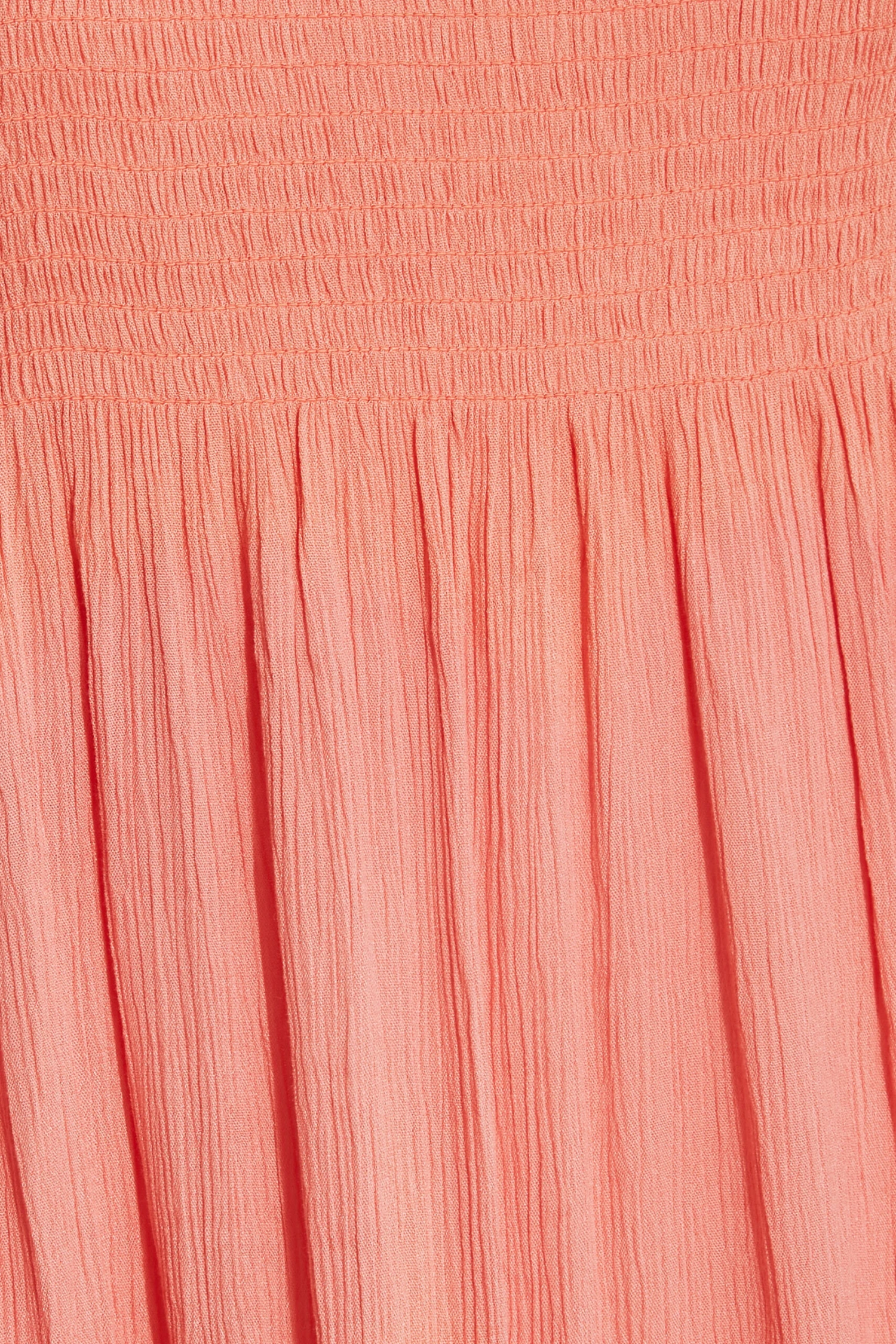 LIMITED COLLECTION Curve Coral Pink Crinkle Angel Sleeve Dress 4 LIMITED COLLECTION Curve Coral Pink Crinkle Angel Sleeve Dress - Image 4