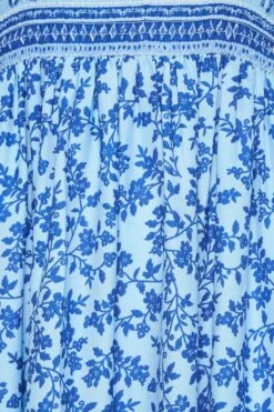 LIMITED COLLECTION Curve Blue Floral Border Print Maxi Dress -Saga Dresses Shop 0279048f 2dcf 44 215799 Z