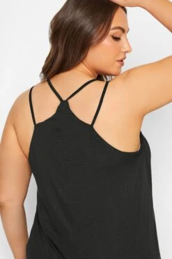 YOURS Curve Black Embroidered Neck Vest Top -Saga Dresses Shop 02c4289d 1805 4f 300921 D