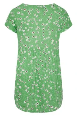 YOURS Curve Green Daisy Print Button Through Smock Top 11 YOURS Curve Green Daisy Print Button Through Smock Top -Saga Dresses Shop 05e18096 44e1 4e 320099 Y