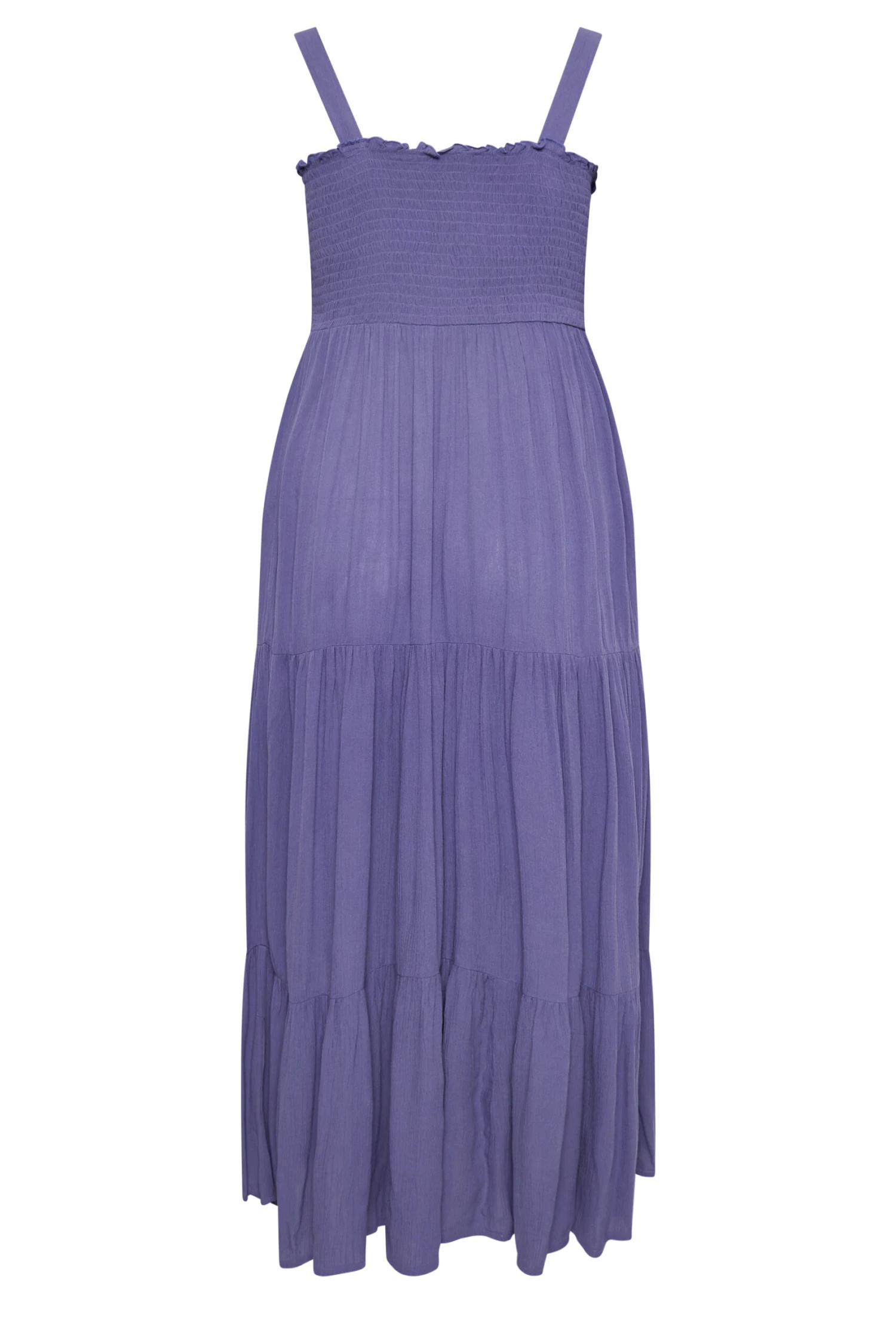 YOURS Curve Purple Shirred Strappy Sundress 6 YOURS Curve Purple Shirred Strappy Sundress - Image 6