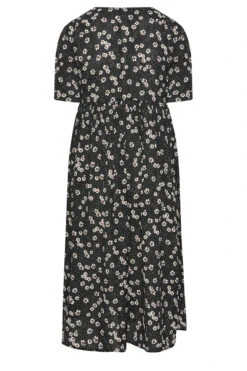 YOURS Curve Black Daisy Print Smock Dress 11 YOURS Curve Black Daisy Print Smock Dress -Saga Dresses Shop 0686d350 dbc7 45 137364 Y