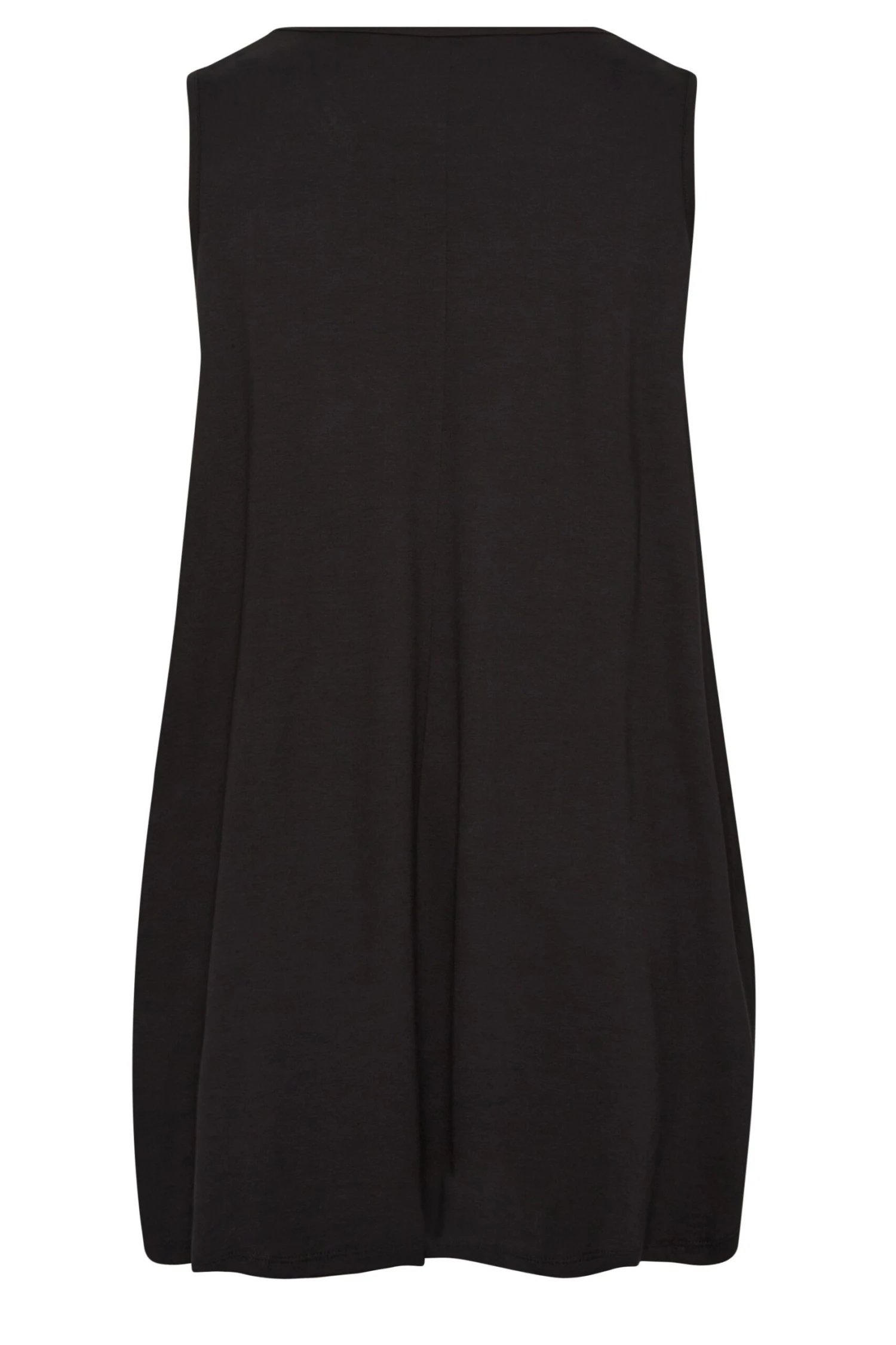 YOURS Curve Black Polka Dot Print Dipped Hem Vest Top 5 YOURS Curve Black Polka Dot Print Dipped Hem Vest Top - Image 5