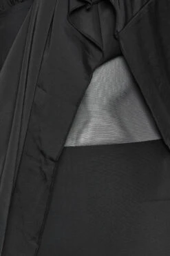 YOURS Curve Black Drawstring Shoulder Plunge Tummy Control Swim Dress -Saga Dresses Shop 0915e62b f207 40 150270 Z