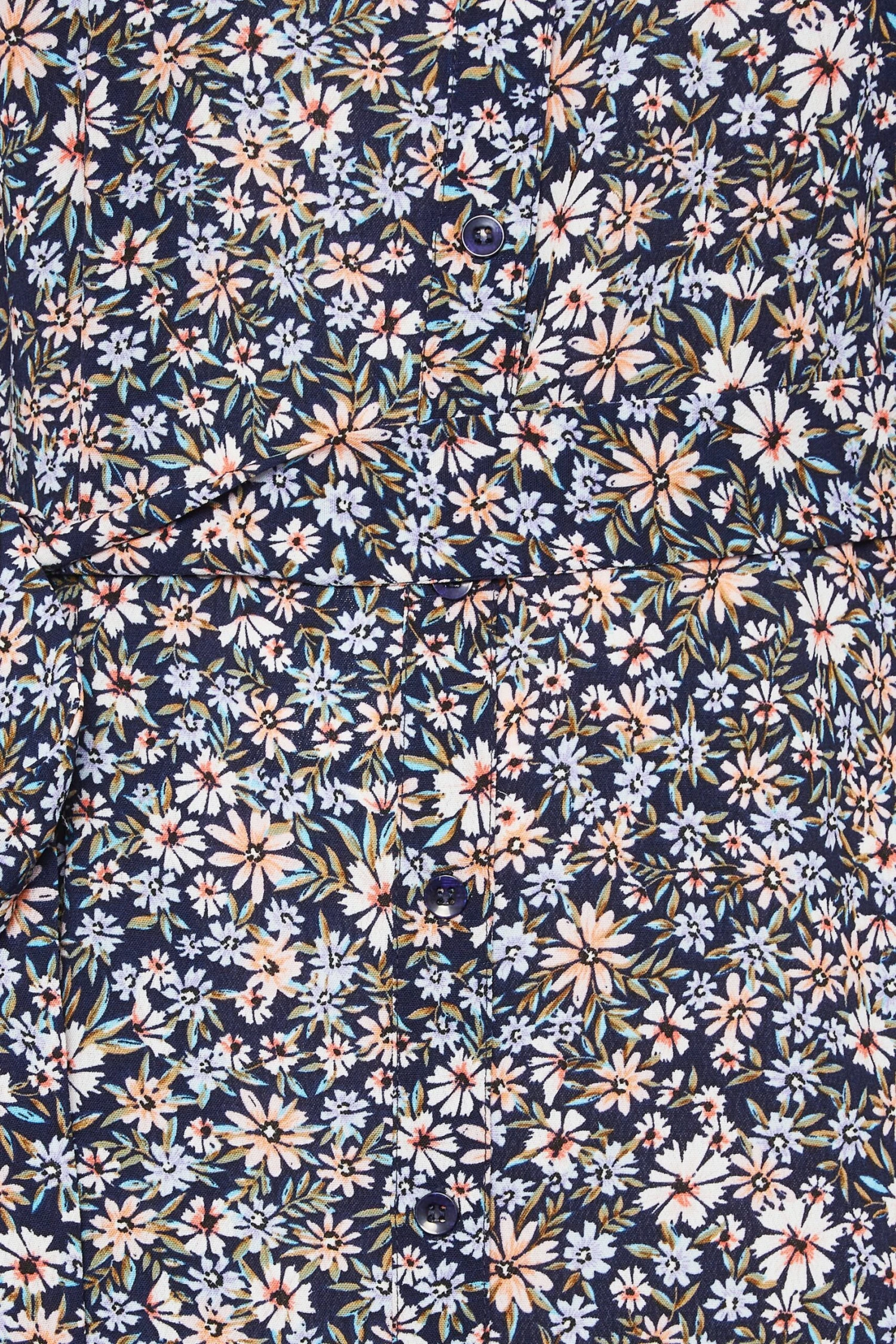 YOURS Curve Blue Floral Shirt Dress 5 YOURS Curve Blue Floral Shirt Dress - Image 5