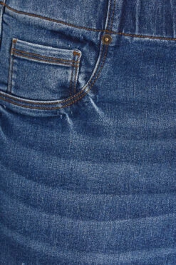 YOURS FOR GOOD Curve Blue Ripped Stretch JENNY Jeggings -Saga Dresses Shop 0a755c7b afe2 42 142877 Z