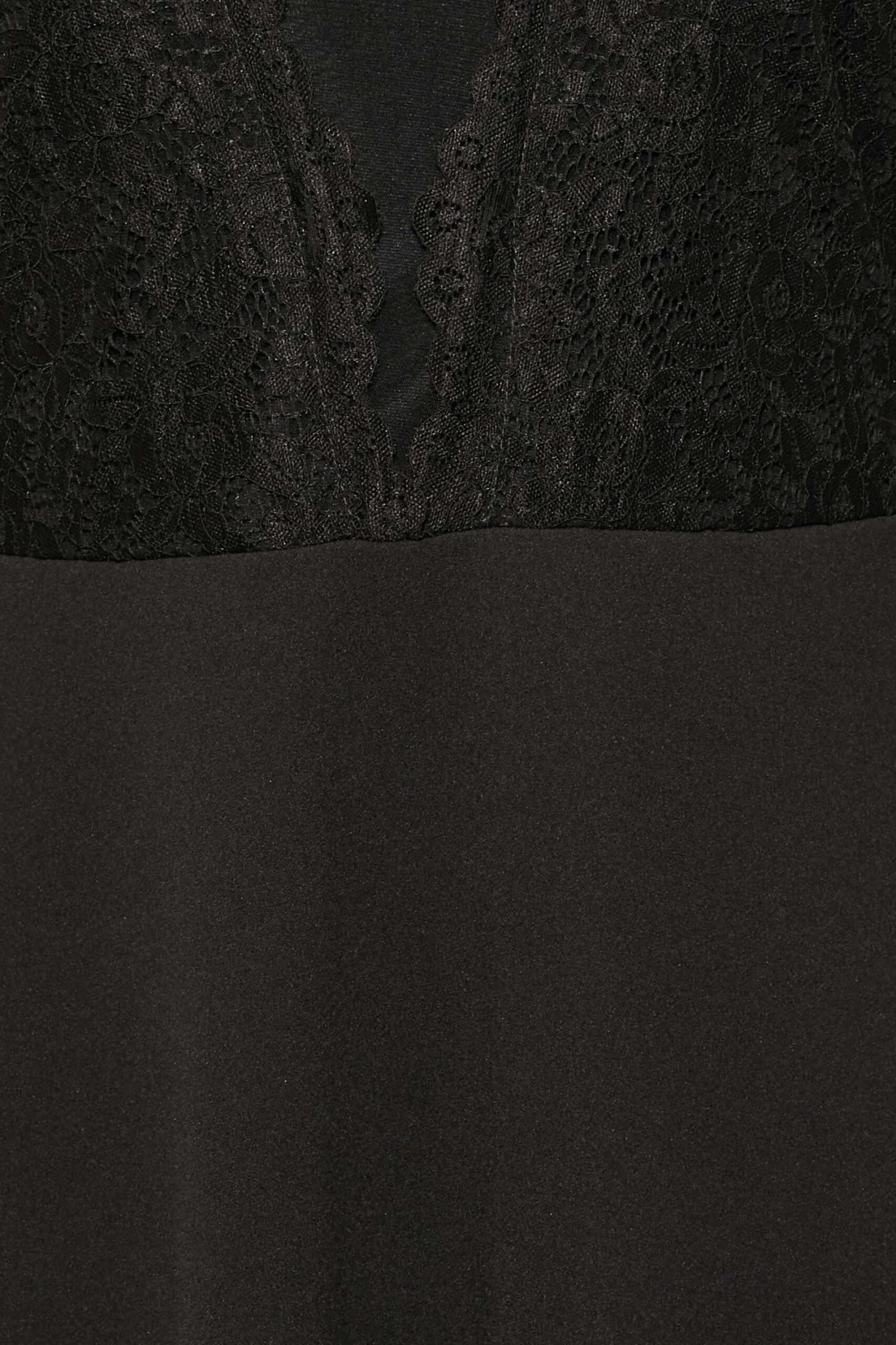 YOURS LONDON Curve Black Lace Plunge Skater Dress 4 YOURS LONDON Curve Black Lace Plunge Skater Dress - Image 4