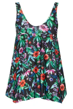YOURS Curve Black Floral Print Tummy Control Swim Dress -Saga Dresses Shop 0c79e1c1 7bf4 4e 150267 Y