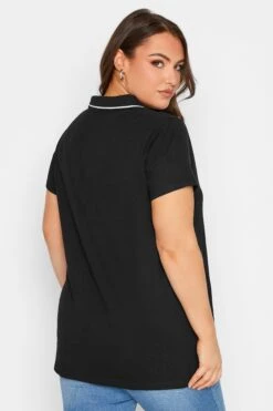 YOURS 2 PACK Curve Black & White Polo Top -Saga Dresses Shop 0ccf3e8c a4cd 4a 320797 C