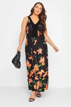 YOURS LONDON Curve Black Floral Maxi Dress