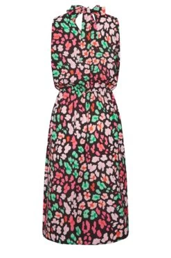 YOURS PETITE Curve Black Animal Print Halter Neck Dress -Saga Dresses Shop 0dffce73 aa1d 40 174499 Y