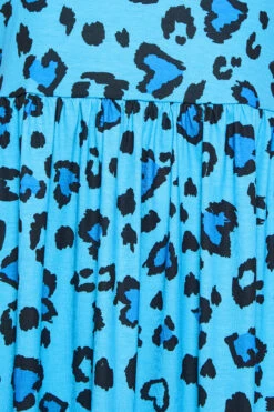 LIMITED COLLECTION Curve Blue Leopard Print Midaxi Dress -Saga Dresses Shop 10ded252 0844 47 215828 Z