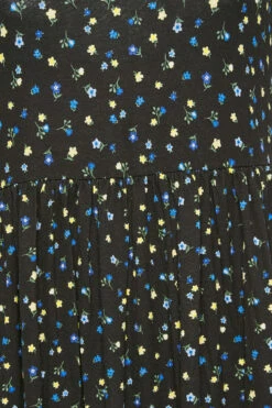 YOURS Curve Black Ditsy Floral Smock Dress -Saga Dresses Shop 10fd9c09 f4d0 4a 302231 Z