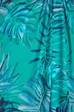 YOURS LONDON Curve Blue Tropical Print Knot Front Maxi Dress -Saga Dresses Shop 118a4218 6e61 48 161331 Z