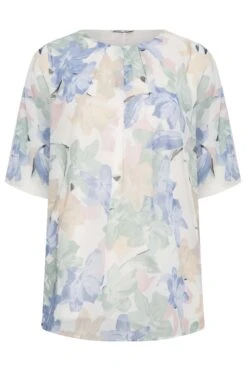 YOURS Curve Blue Floral Blouse -Saga Dresses Shop 1238fcf0 eddd 48 330079 X