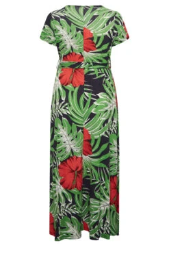 YOURS Curve Green & Red Floral Front Tie Maxi Dress 11 YOURS Curve Green & Red Floral Front Tie Maxi Dress -Saga Dresses Shop 12c6597f 3908 44 301697 Y