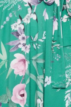 YOURS LONDON Curve Green Floral Hanky Hem Dress -Saga Dresses Shop 12e39d02 91d1 49 162137 Z
