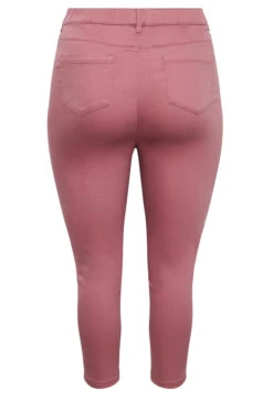 YOURS Curve Rose Pink Cropped Stretch GRACE Jeggings -Saga Dresses Shop 141b771d c7e0 45 144751 Y
