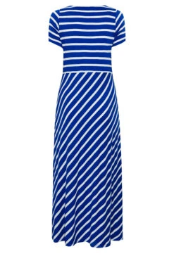 YOURS Curve Blue Stripe Swing Maxi Dress 11 YOURS Curve Blue Stripe Swing Maxi Dress -Saga Dresses Shop 154bf764 ce7a 48 301020 Y