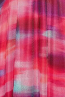 YOURS LONDON Curve Pink Abstract Print Mesh Wrap Dress -Saga Dresses Shop 15614e0c f18f 43 162121 Z