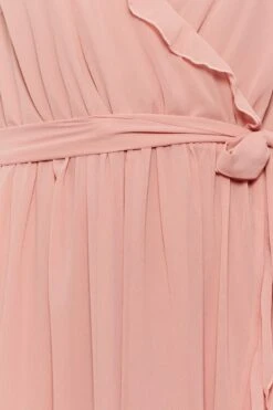 YOURS LONDON Curve Pink Ruffle Wrap Dress -Saga Dresses Shop 167647ab 8a82 4b 161887 Z