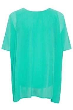 YOURS LONDON Curve Turquoise Green Cape Top -Saga Dresses Shop 1729b966 48c4 44 162073 Y