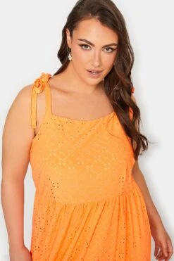 YOURS Curve Bright Orange Broderie Anglaise Maxi Dress 8 YOURS Curve Bright Orange Broderie Anglaise Maxi Dress -Saga Dresses Shop 17441a0b 8e50 44 137536 D