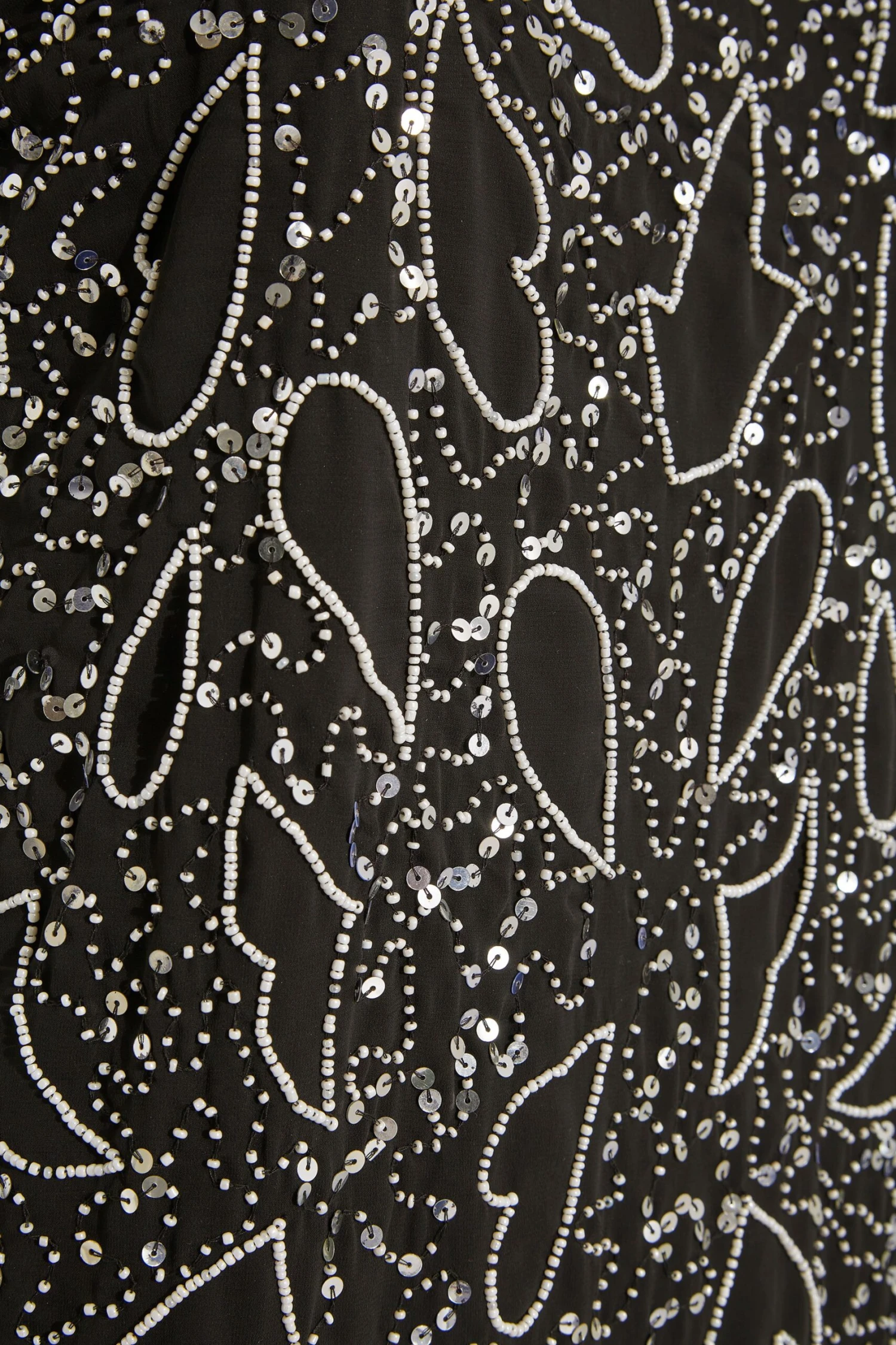 LUXE Curve Black Abstract Sequin Hand Embellished Cami Top 4 LUXE Curve Black Abstract Sequin Hand Embellished Cami Top - Image 4