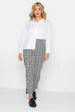 YOURS PETITE Curve White Fitted Cotton Shirt