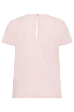 PixieGirl YOURS PETITE Curve Light Pink Broderie Anglaise Short Sleeve Top -Saga Dresses Shop 18d1d4ec eff7 47 174468 Z
