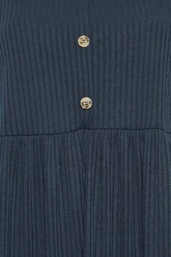 LIMITED COLLECTION Curve Blue Ribbed Square Neck Midi Dress -Saga Dresses Shop 19517e17 839a 4a 215630 Z