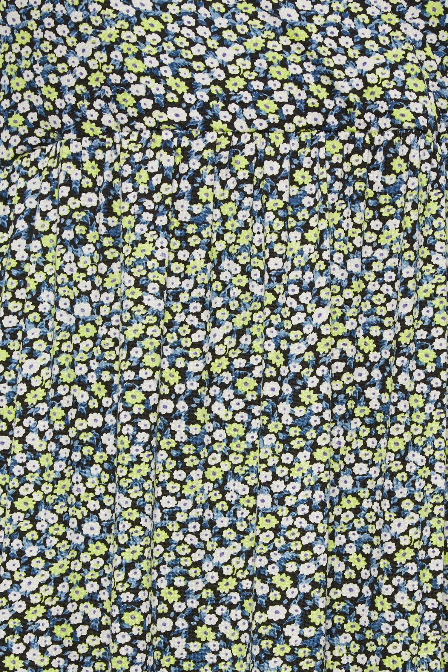 YOURS Curve Blue Floral Ditsy Print Maxi Wrap Dress 4 YOURS Curve Blue Floral Ditsy Print Maxi Wrap Dress - Image 4