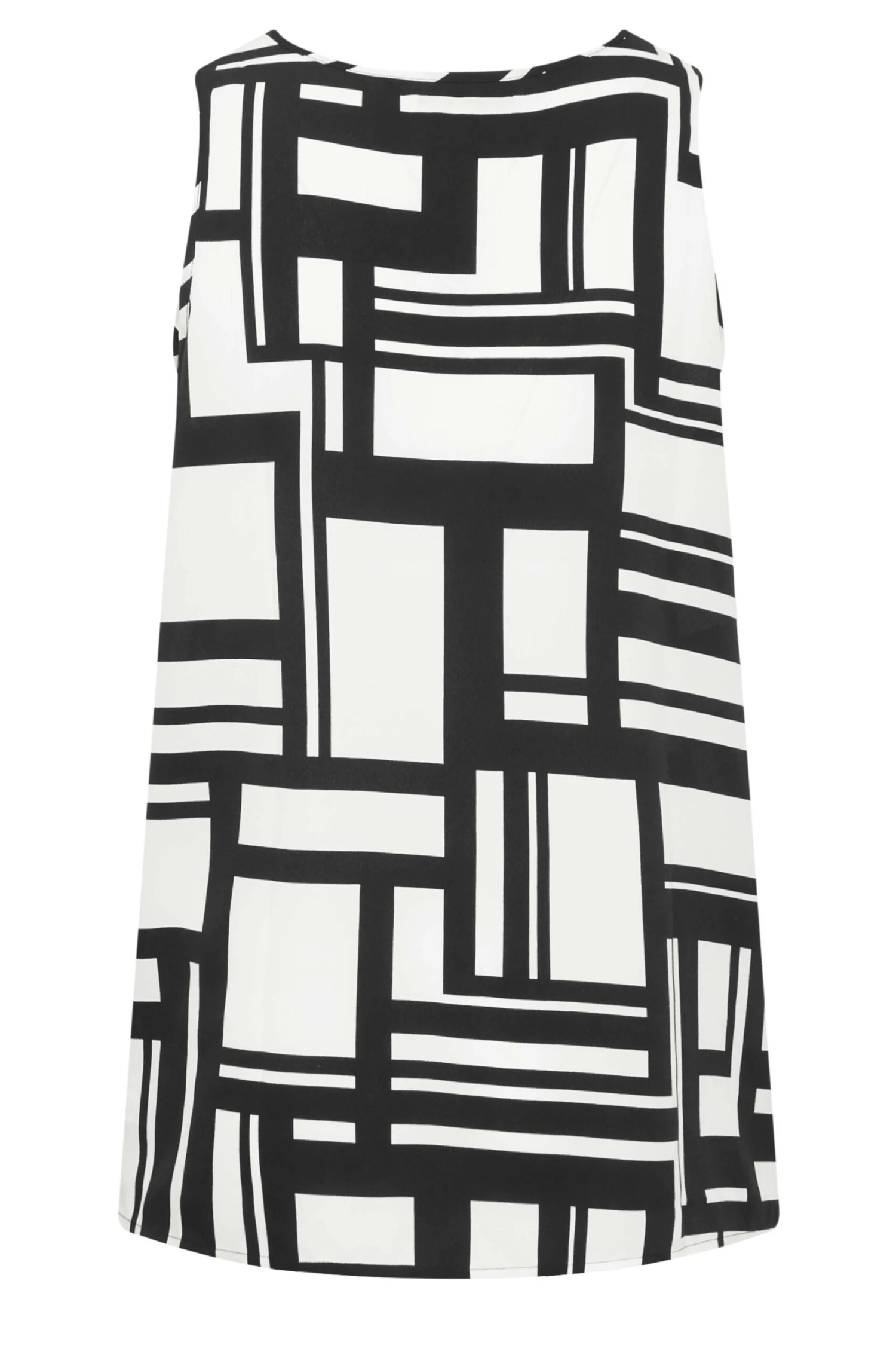 YOURS Curve White Geometric Print Cami Vest Top 5 YOURS Curve White Geometric Print Cami Vest Top - Image 5