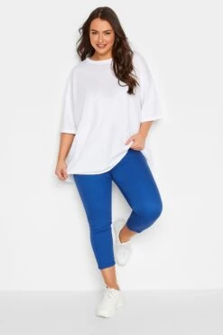 YOURS Curve Cobalt Blue Cropped Stretch GRACE Jeggings
