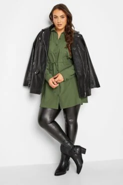 YOURS Curve Green Utility Tunic Shirt