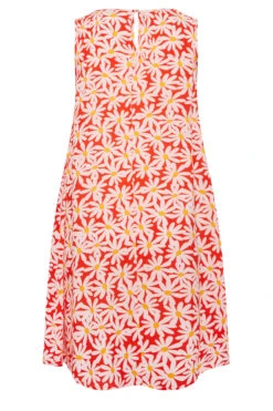 YOURS Curve Red Floral Print Swing Dress -Saga Dresses Shop 1aa7c79f 1ca1 40 137444 Y