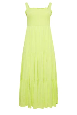 YOURS Curve Lime Green Shirred Strappy Sundress 10 YOURS Curve Lime Green Shirred Strappy Sundress -Saga Dresses Shop 1bcc3f06 7334 4e 137428 X