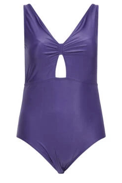 YOURS Curve Purple Keyhole Tummy Control Swimsuit -Saga Dresses Shop 1c81c0c1 7201 44 150276 X