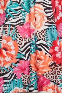 YOURS Curve Orange Mixed Tropical Print Hanky Hem Tankini Top -Saga Dresses Shop 1c90b1bd 3bb5 48 150311 Z