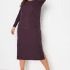 LIMITED COLLECTION Curve Purple Ribbed Dress