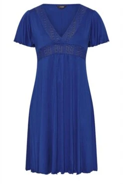 YOURS Curve Blue Crochet Detail Dress 10 YOURS Curve Blue Crochet Detail Dress -Saga Dresses Shop 1f47d424 6f92 49 300846 X