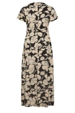 YOURS Curve Black & Beige Brown Floral Wrap Front Tie Maxi Dress 11 YOURS Curve Black & Beige Brown Floral Wrap Front Tie Maxi Dress -Saga Dresses Shop 1f720490 f48b 4d 137435 Y