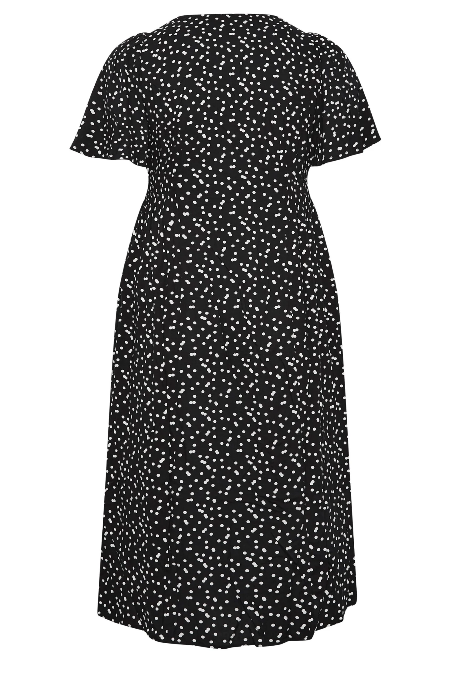 YOURS Curve Black Polka Dot Print Tea Dress 1 YOURS Curve Black Polka Dot Print Tea Dress