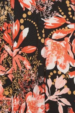 YOURS Curve Black & Orange Floral Print Wrap Maxi Dress 9 YOURS Curve Black & Orange Floral Print Wrap Maxi Dress -Saga Dresses Shop 1fead935 49e6 4b 301901 Z