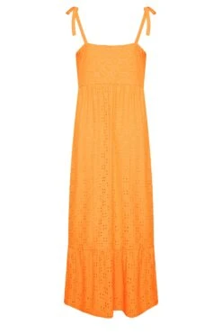 YOURS Curve Bright Orange Broderie Anglaise Maxi Dress 11 YOURS Curve Bright Orange Broderie Anglaise Maxi Dress -Saga Dresses Shop 1fee2a37 ada6 4b 137536 Y
