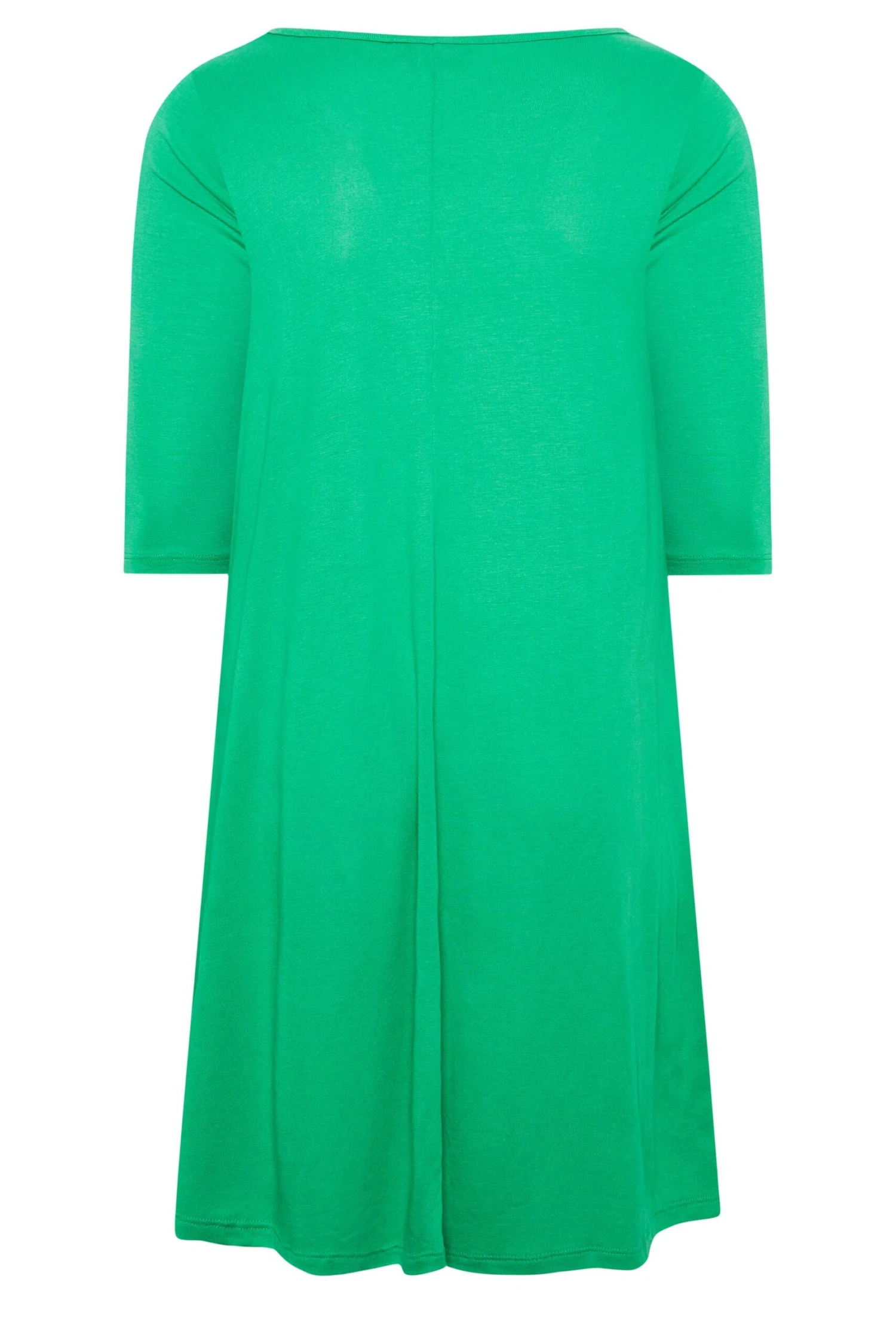 YOURS Curve Green Drape Pocket Dress 6 YOURS Curve Green Drape Pocket Dress - Image 6